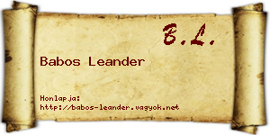 Babos Leander névjegykártya
