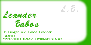 leander babos business card
